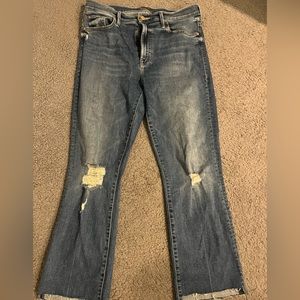 Mother Insider crop step hem size 29 Dancing on Coals